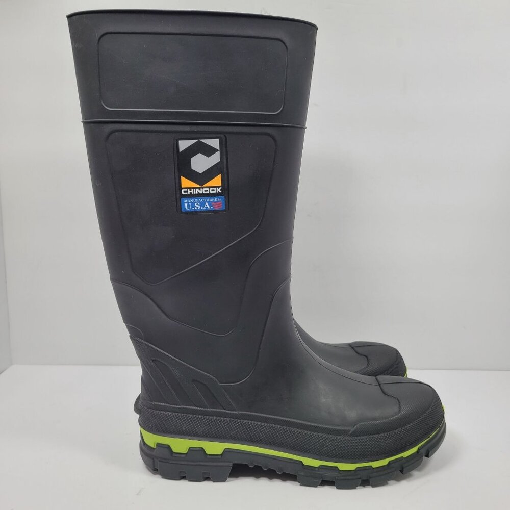 Chinook Kickaxe Soft Toe Men's Black Work Boots US Size 9 NWOT